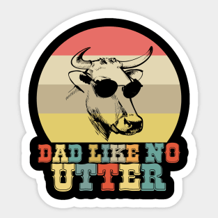 Dad Like No Utter Cow Farmer Farming Sticker